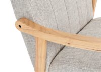 Schaukelstuhl JAM-K10 Relaxsessel creme Gestell braun