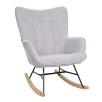 Schaukelstuhl JAM-K36 Relaxsessel Fernsehsessel ÖKO-TEX grau