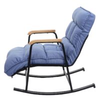 Schaukelstuhl JAM-K40 Relaxsessel Liegefunktion Metall blau