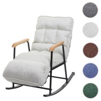 Schaukelstuhl JAM-K40 Relaxsessel Liegefunktion Metall creme-beige