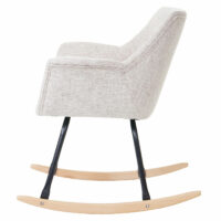 Schaukelstuhl Malmö ~ Textil creme / grau