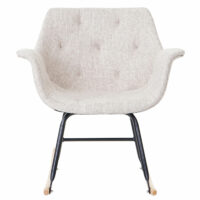 Schaukelstuhl Malmö ~ Textil creme / grau