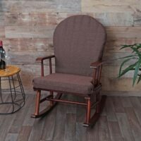 Schaukelstuhl Nostalgie Massivholz ~ braun