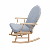 Schaukelstuhl Nostalgie Massivholz ~ grau