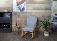 Schaukelstuhl Nostalgie Massivholz ~ grau