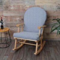 Schaukelstuhl Nostalgie Massivholz ~ grau