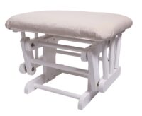 Schaukelstuhl Relaxsessel Schwingstuhl  ~ Samt creme-beige