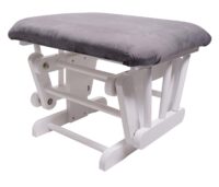 Schaukelstuhl Relaxsessel Schwingstuhl  ~ Samt grau