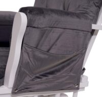 Schaukelstuhl Relaxsessel Schwingstuhl  ~ Samt grau