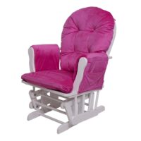 Schaukelstuhl Relaxsessel Schwingstuhl  ~ Samt pink