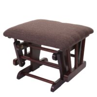 Schaukelstuhl Relaxsessel Schwingstuhl  ~ Stoff/Textil braun