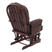 Schaukelstuhl Relaxsessel Schwingstuhl  ~ Stoff/Textil braun