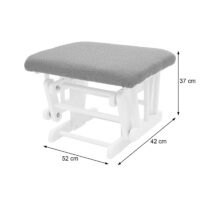 Schaukelstuhl Relaxsessel Schwingstuhl  ~ Stoff/Textil creme-grau