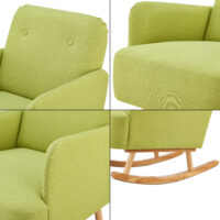 Schaukelstuhl Schwingsessel Postau Grün