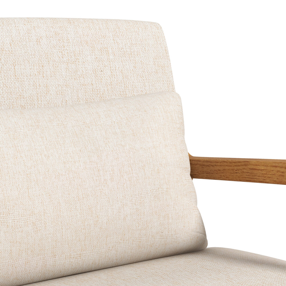 Schaukelstuhl mit Holzgestell Creme