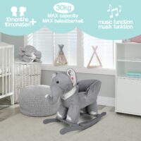 Schaukeltier Einhorn - Plüsch Ab 1 Jahr mit Gurt Musik