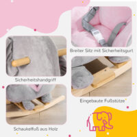 Schaukeltier Elefant mit Sound 60cmx33cmx45cm