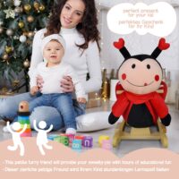 Schaukeltier Marienkäfer - Plüsch Ab 1 Jahr mit Gurt