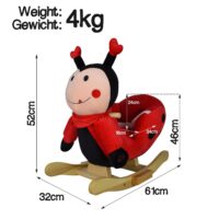 Schaukeltier Marienkäfer - Plüsch Ab 1 Jahr mit Gurt