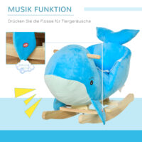 Schaukeltier Wal mit Sound  60x33x50cm