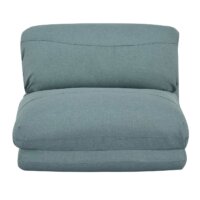 Schlafsessel Schlafsofa Funktionssessel Stoff/Textil grau-blau
