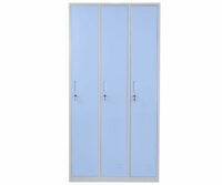 Schliessfach Spind Boston 3 Fächer blau