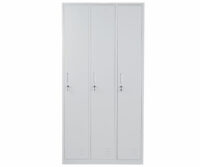 Schliessfach Spind Boston 3 Fächer ~ grau