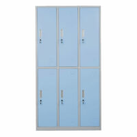 Schliessfach Spind Boston 6 Fächer ~ blau