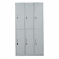 Schliessfach Spind Boston 6 Fächer ~ grau