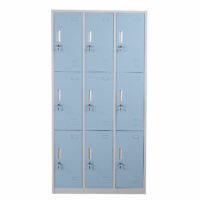 Schliessfach Spind Boston 9 Fächer ~ blau