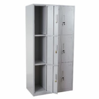 Schliessfach Spind Boston 9 Fächer ~ grau