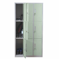 Schliessfach Spind Boston 9 Fächer ~ grün