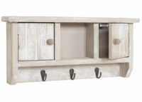 Schlüsselbrett Schlüsselkasten mit Türen ~ shabby beige