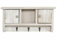 Schlüsselbrett Schlüsselkasten mit Türen ~ shabby beige