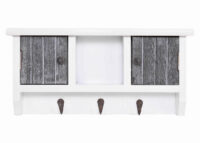 Schlüsselbrett Schlüsselkasten mit Türen ~ shabby grau