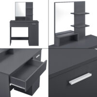 Frisierkommode Krugersdorp 138x90x38cm mit Spiegel Schublade