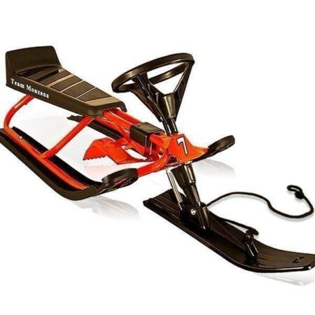 Schneescooter Schlitten rot