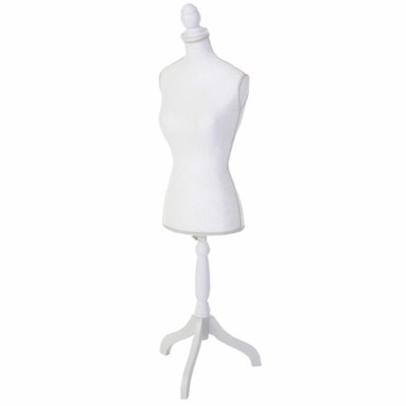 Schneiderpuppe weiblich Schaumstoff ~ Weiss mit Spitze
