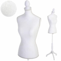 Schneiderpuppe weiblich Schaumstoff ~ Weiss mit Spitze