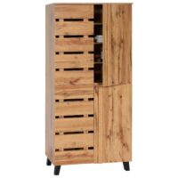 Schrank Regalschrank Hochschrank 4 Türen 8 Staufächer 162x80x32cm