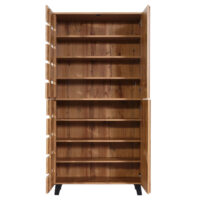 Schrank Regalschrank Hochschrank 4 Türen 8 Staufächer 162x80x32cm