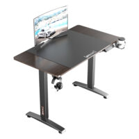 Höhenverstellbarer Tisch Visalia elektrisch 110x60cm Walnuss-Optik