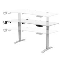 Höhenverstellbarer Tisch Oxnard elektrisch 160x75cm Weiss