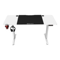 Höhenverstellbarer Tisch Stryn 140x60cm weiss
