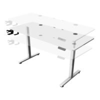 Höhenverstellbarer Tisch Stryn 140x60cm weiss