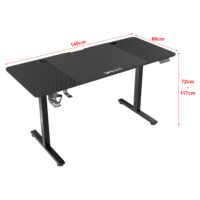 Höhenverstellbarer Tisch Stryn 140x60cm schwarz