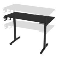 Höhenverstellbarer Tisch Stryn 140x60cm schwarz