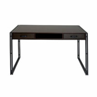 Schreibtisch Bürotisch 121x70cm dunkelbraun 3D-Struktur