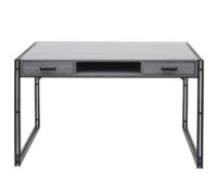 Schreibtisch Bürotisch 121x70cm ~ grau 3D-Struktur