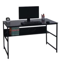 Schreibtisch Bürotisch Computertisch 120x60cm Marmor-Optik schwarz